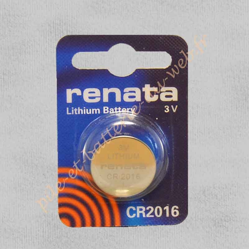 Pile bouton Lithium CR2016 pour télécommande alarme Diagral