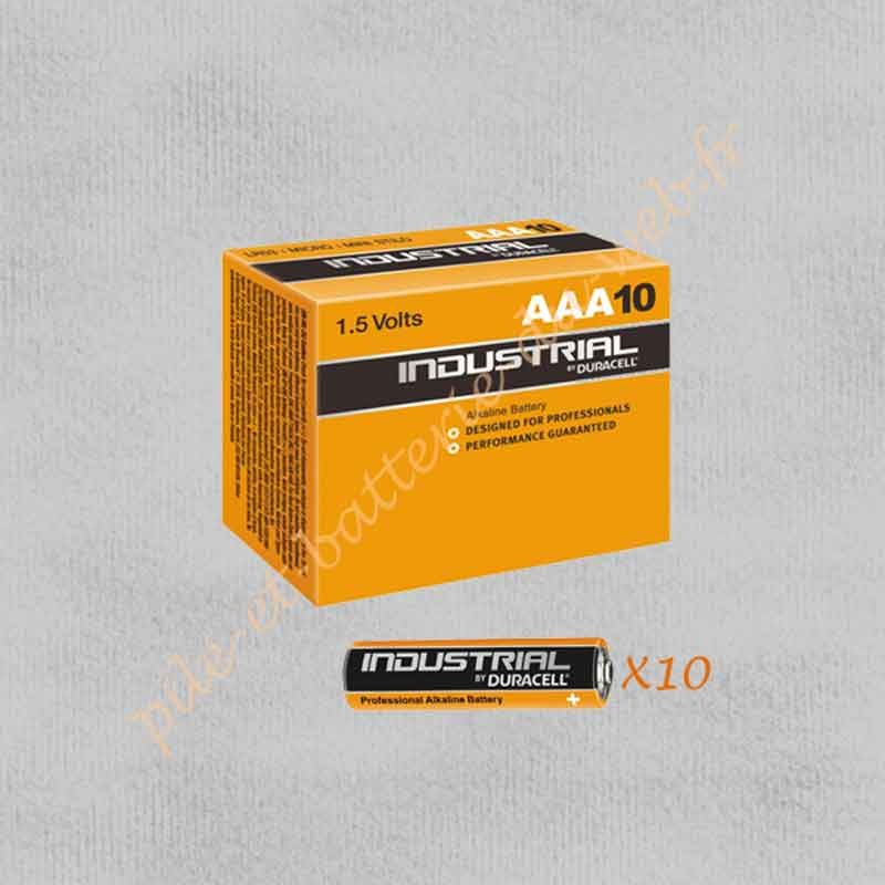 Pack de 10 piles LR03 1,5v Duracell Procell Industrial